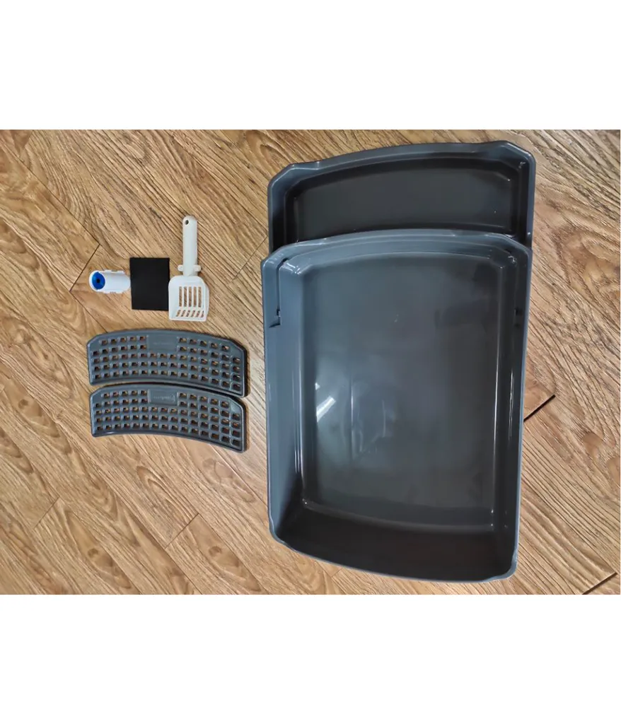 Dehner Premium Katzentoilette Jolie, Inkl. Abnehmbarer Haube, Ca. 69 X 42 X 41 Cm, Grau 7 Dehner Premium Katzentoilette Jolie, Inkl. Abnehmbarer Haube, Ca. 69 X 42 X 41 Cm, Grau – Bild 7