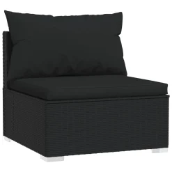 VidaXL 4-Sitzer-Sofa Mit Kissen Schwarz Poly Rattan -Garten- & Gewächshäuser Geschäft 127800422ab0a9aa510589e098cf3042