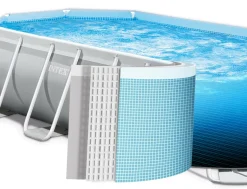 Intex Prism Frame Swimming Pool 488x244x107 Cm Rechteck Stahlwand Leiter & Pumpe 26792 Komplett-Set Mit Extra-Zubehör Wie: Strandball Und Luftmatratze -Garten- & Gewächshäuser Geschäft 128bacdc66a3d72d535f65bf3a0e02d2