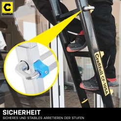Craftfull Mehrzweckleiter - Teleskopleiter CF-105A - Leiter - Multifunktionsleiter - Aluleiter - Klappleiter - 5.10 Meter (4x5 Sprossen) -Garten- & Gewächshäuser Geschäft 129bef1882215cb11d4fce68a74c6bc9