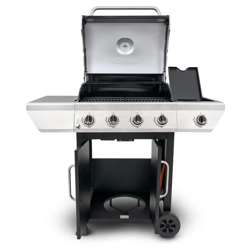 Nexgrill 4B Classic Gasgrill I 4 Brenner Gas Grill Mit Seitenbrenner I Grillwagen Mit Grillthermometer, Seitenablage Und Seitenkochfeld 2 Nexgrill 4B Classic Gasgrill I 4 Brenner Gas Grill Mit Seitenbrenner I Grillwagen Mit Grillthermometer, Seitenablage Und Seitenkochfeld – Bild 2