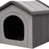 Hobbydog Hundehaus Hundehütte Hundebett Katzenhöhle Hundekorb 70x60x63 Cm - HELLGRAU