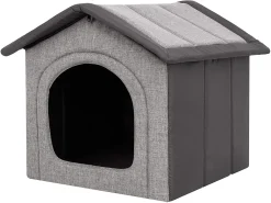 Hobbydog Hundehaus Hundehütte Schlafplatz Beruigungsplatz Beruigungshöhle Hellgrau Graphit R3: 52 X 46 X 53 Cm
