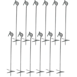 Baumarktplus 12xBodenanker 58 Cm Erdanker Zum Eindrehen Spielturmanker Feuerverzinkt