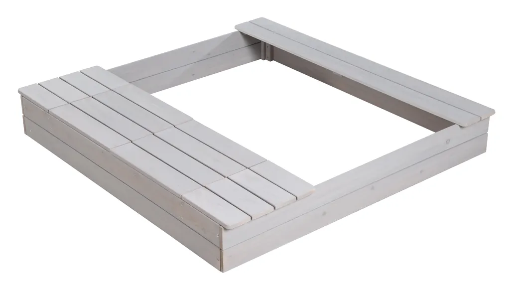 Roba Sandkasten Outdoor+ Mit 2 Spielwannen, Holzsandkasten Aus Wetterfestem Massivholz, Grau Lasiert 5 Roba Sandkasten Outdoor+ Mit 2 Spielwannen, Holzsandkasten Aus Wetterfestem Massivholz, Grau Lasiert – Bild 5