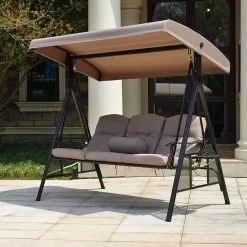 HOME DELUXE - Hollywoodschaukel DESCANSO Beige Doppel Gartenliege Lounge-Pavillon -Garten- & Gewächshäuser Geschäft 1347a6f9e8236f485303e134da887143 1