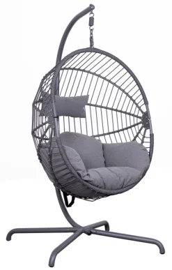 Mr. Deko Hängesessel Modena Light Grey Mit Gestell