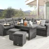 Destiny Loungegruppe Santa Ponsa Mixed Grey Lounge Sitzgruppe Sofaset Polyrattan