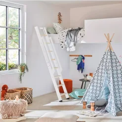 Treppen Intercon Raumspartreppe Intercon Vario 3 Mit 12 Stufen Bis Max. 290 Cm, Polar-Weiß, Buche | Raumspartreppe Mit Metallwangen Und Holzstufen Lässt Sich An Die Wand Schieben Und Spart Platz