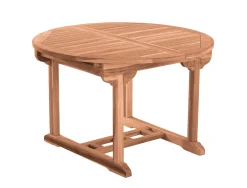 Möbilia Gartentisch Rund 120 Cm | Ausziehbar Auf 170 Cm | Mit Schirmaussparung | B 120 X T 120 X H 75 Cm | Natur | 11020016 | Serie GARTEN 10 Möbilia Gartentisch Rund 120 Cm | Ausziehbar Auf 170 Cm | Mit Schirmaussparung | B 120 X T 120 X H 75 Cm | Natur | 11020016 | Serie GARTEN -Garten- & Gewächshäuser Geschäft 13cde90affb5cb3dc84992a93e6910b3