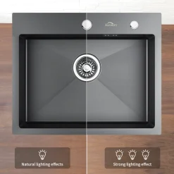 Auralum Rechteckige Küchenspüle 55 * 45CM, Edelstahl Einbau Spülbecken Ab 60er Unterschrank Inkl. Ablaufgarnitur, Schwarzgrau 15 Auralum Rechteckige Küchenspüle 55 * 45CM, Edelstahl Einbau Spülbecken Ab 60er Unterschrank Inkl. Ablaufgarnitur, Schwarzgrau -Garten- & Gewächshäuser Geschäft 13e4010bb58f20fd16d204e032a4172b