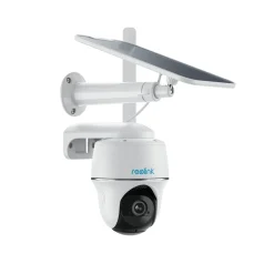 Reolink 4MP 3G/4G LTE 355°/140° Schwenkbare PTZ Akku Überwachungskamera Aussen Mit SIM-Kartenslot+32GB SD Karte, Intelligenter Erkennung, IR-Nachtsicht, Go PT Plus+Solarpane+SD-Karte