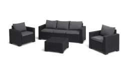 Allibert By Keter Loungesofa California 3-sedačka -Garten- & Gewächshäuser Geschäft 144de34ffa28638aef469e3bfdf78b0f