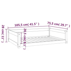 VidaXL Hundebett 105,5x75,5x28 Cm Massivholz Kiefer -Garten- & Gewächshäuser Geschäft 14526b83e1cc3163a4dac258d425e542