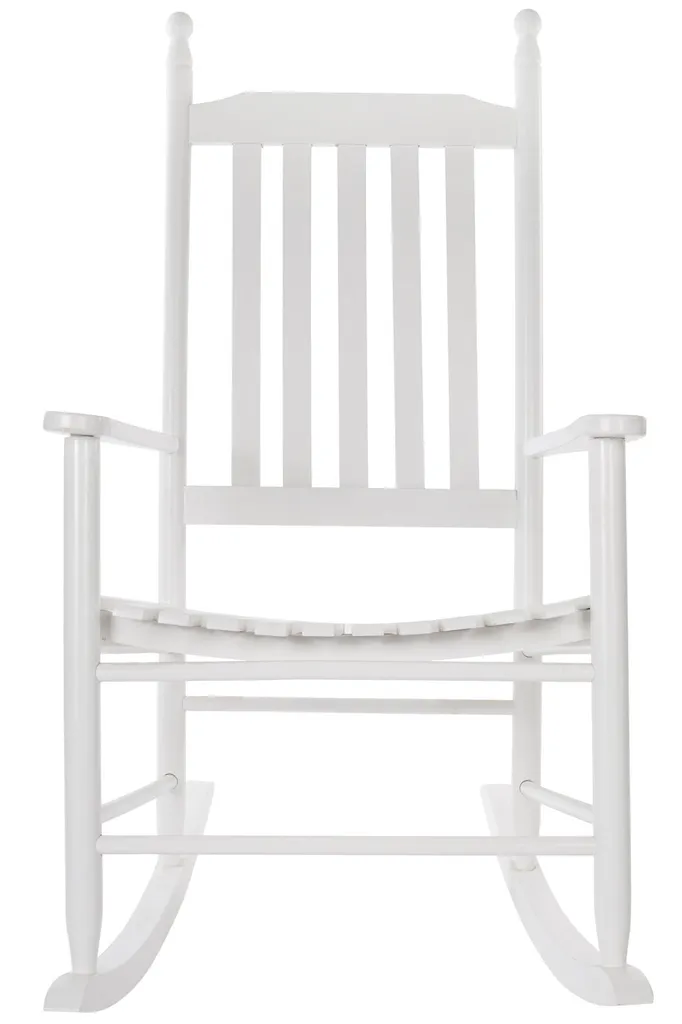 Spetebo Vintage Holz Schaukelstuhl Mit Armlehnen - Weiß - Relax Schaukel Schwing Sessel Landhaus Stil Klassisch 2 Spetebo Vintage Holz Schaukelstuhl Mit Armlehnen - Weiß - Relax Schaukel Schwing Sessel Landhaus Stil Klassisch – Bild 2