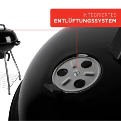 BBQ Collection Holzkohlegrill, Kugelgrill Rundgrill Ø 45 X 83 Cm Mit Deckel, Stabiler Standgrill Auf Rädern Mit Abnehmbarem Aschekasten & Ablagegitter, Schwarz -Garten- & Gewächshäuser Geschäft 14cc23bef74afbebc1f29ea09a566edd