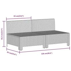 VidaXL Gartensofa 2-Sitzer Mit Kissen Grau Poly Rattan -Garten- & Gewächshäuser Geschäft 1510a14c58c69d09ece93b7be2cf034e