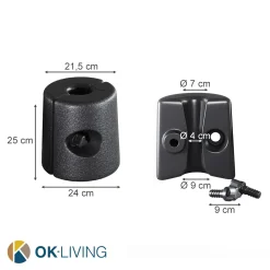 OK-Living Pavillongewicht Pavillonstandfüße Beschwerung Anthrazit Gartenzelt -Garten- & Gewächshäuser Geschäft 153e81e0ea6c3eecab55abc10d0f5d7b