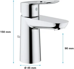 Grohe Einhand-Waschtischbatterie BAULOOP DN 15, S-Size Zugstangen-Ablaufgarnitur 1 1/4" Chrom -Garten- & Gewächshäuser Geschäft 154877753a04c3a954df6f8147336356