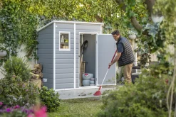 Keter Manor Pent Geräteschuppen B 183,5 X T 111 X H 200 Cm Gartenschuppen, Farbe Grau