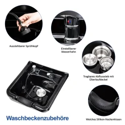 Barberpub Friseur Waschtisch Friseurwaschplatz 3130BK, Mit Waschbecken, Mit Wandspiegel, Mit Unterschrank 80 Cm, Friseur Salon SPA Friseureinrichtung, MFC+PVC, Schwarz, 47,5 X 84 X 169 Cm 14 Barberpub Friseur Waschtisch Friseurwaschplatz 3130BK, Mit Waschbecken, Mit Wandspiegel, Mit Unterschrank 80 Cm, Friseur Salon SPA Friseureinrichtung, MFC+PVC, Schwarz, 47,5 X 84 X 169 Cm -Garten- & Gewächshäuser Geschäft 1573541b1420cbf115692c31a09038ef