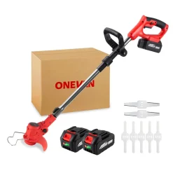 Yofidra ONEVAN 2500W Elektrorasenmäher Garten Rasenmäher Mit 2 Akkus