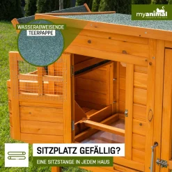 MyAnimal XXXL Hühnerstall MH-13 - Wetterfest & Winterfest - Hochwertiges Kiefernholz (Braun) - Für 8 Hühner - Nistkästen - Etagen Mit Rampen - Sitzstange - Türverriegelungen - Hühnerhaus L-Form 14 MyAnimal XXXL Hühnerstall MH-13 - Wetterfest & Winterfest - Hochwertiges Kiefernholz (Braun) - Für 8 Hühner - Nistkästen - Etagen Mit Rampen - Sitzstange - Türverriegelungen - Hühnerhaus L-Form -Garten- & Gewächshäuser Geschäft 15ab396f3c46c85a9de039ef1a9cfa8b
