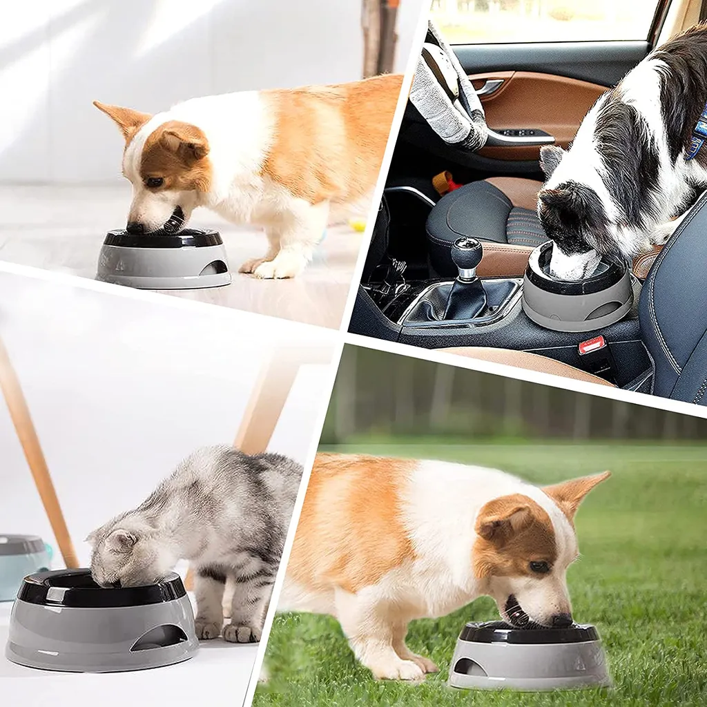 YisibaihTao 750ml Hunde Wassernapf Für Reisen, Abnehmbarer Auslaufsicherer, Spritzwassergeschützter Napf Für Hunde Und Katzen Unterwegs, Grau 11 YisibaihTao 750ml Hunde Wassernapf Für Reisen, Abnehmbarer Auslaufsicherer, Spritzwassergeschützter Napf Für Hunde Und Katzen Unterwegs, Grau – Bild 11