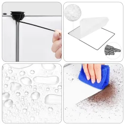 SONGMICS Kleintierkäfig Freigehege Mit Rampe Und Treppe Meerschweinchen-Käfig Mit Großer Auslauf Kleintiergehege Aus Kunststoff Transparent LPC03W -Garten- & Gewächshäuser Geschäft 1640503fb3cf9600a1a85ef42e1cab90