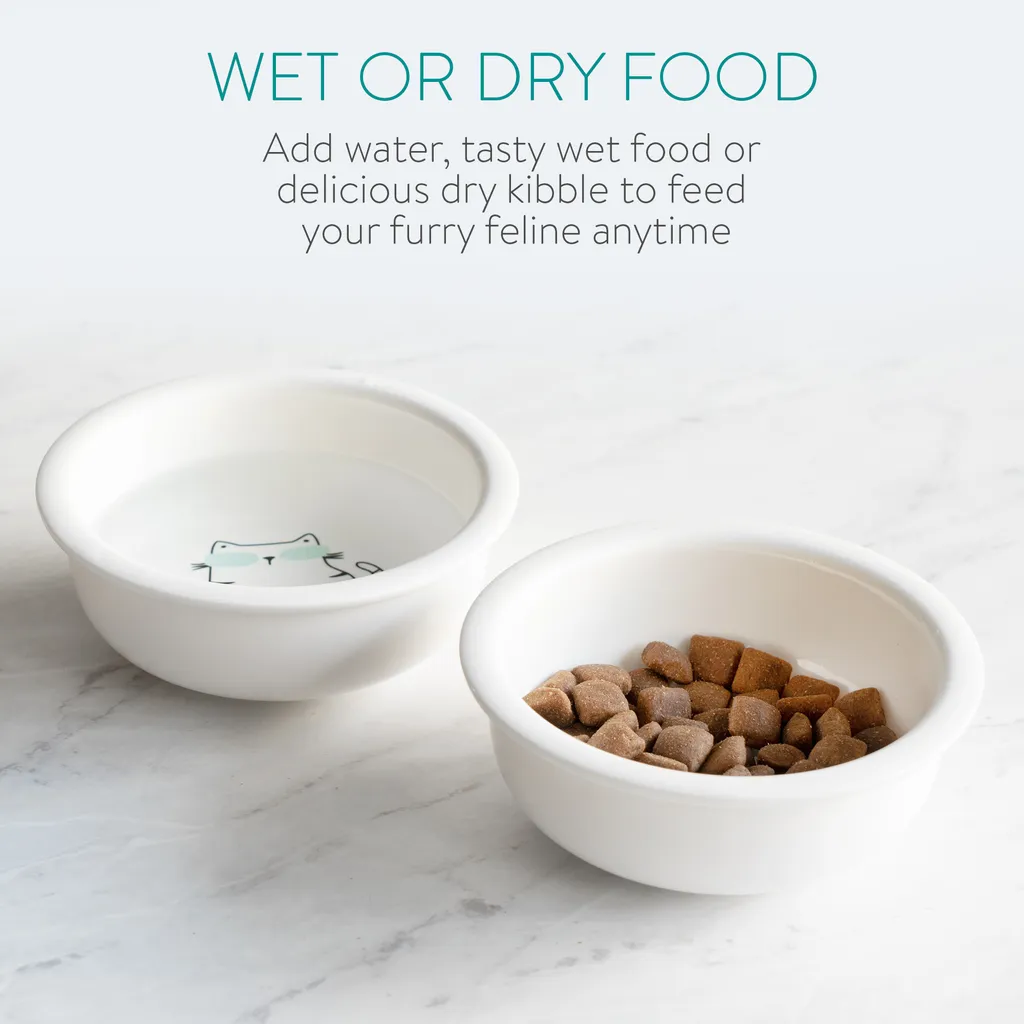 Navaris Futternapf Katze Futterstation Set - Keramiknapf Für Katzen Hunde - Keramik Fressnapf Set Futterbar Katzennapf - Spülmaschinenfest 4 Navaris Futternapf Katze Futterstation Set - Keramiknapf Für Katzen Hunde - Keramik Fressnapf Set Futterbar Katzennapf - Spülmaschinenfest – Bild 4