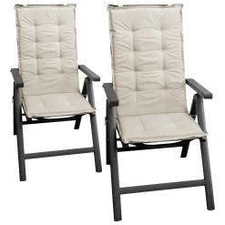 Multistore 2002 2x Hochlehner Polsterauflage - East Harlem Beige 112x45cm - 4cm Dick