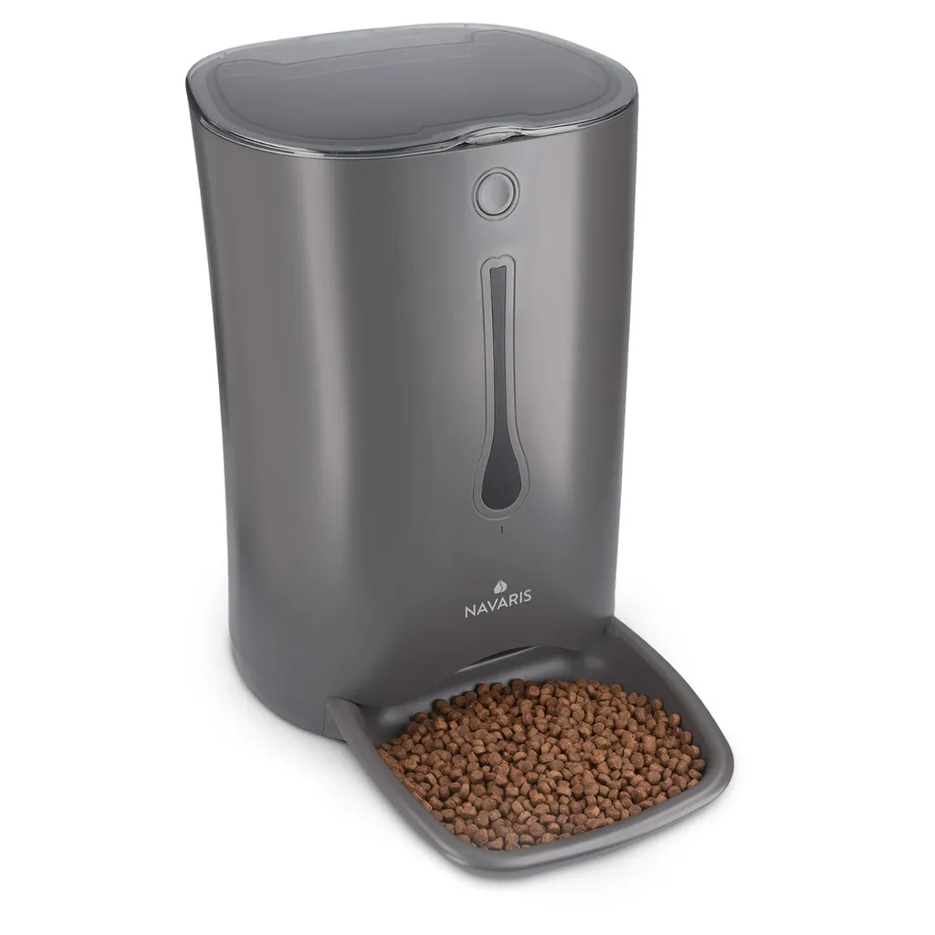 Navaris Automatischer Futterautomat Futterspender Mit Timer - 6L Futternapf Automat Mit Timer Und Akustischer Benachrichtigung - Für Hund Und Katze 1 Navaris Automatischer Futterautomat Futterspender Mit Timer - 6L Futternapf Automat Mit Timer Und Akustischer Benachrichtigung - Für Hund Und Katze