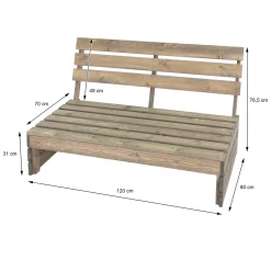 ECD Germany Gartenbank 3-Sitzer Mit Rückenlehnen, 120x76,5x80 Cm, Grau, Aus Massivholz, Robust Und Wetterfest, Parkbank Sitzbank Gartenmöbel Holzbank Bank, Für Garten, Balkon Und Terrasse -Garten- & Gewächshäuser Geschäft 17478fcc3376c1e2bfe9a1ac215d8254