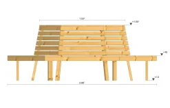 Baßner Holzbau Sechseck Baumbank XXL Lärchenholz Unbehandelt Innendurchmesser 119cm -Garten- & Gewächshäuser Geschäft 175d8ebe79b4b9c35fa8e85e6ed0aca0