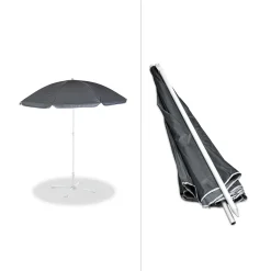 Relaxdays Grauer Sonnenschirm 160 Cm -Garten- & Gewächshäuser Geschäft 176a82d55ffbab4de7aa0fd858c3ad67