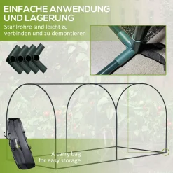Outsunny 2,49 X 1,2 M Mini Gewächshaus, Pflanzenschutzzelt Mit Tür, Winddcihtes Tomatenhaus, Treibhaus Mit Stahlrahmen, HDPE-Netz Für Garten, Balkon, Dunkelgrün 13 Outsunny 2,49 X 1,2 M Mini Gewächshaus, Pflanzenschutzzelt Mit Tür, Winddcihtes Tomatenhaus, Treibhaus Mit Stahlrahmen, HDPE-Netz Für Garten, Balkon, Dunkelgrün -Garten- & Gewächshäuser Geschäft 176de27085244123ba2b33b73d131b7c