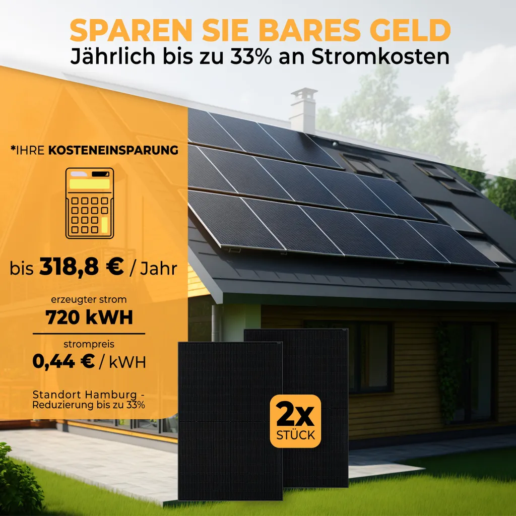 SUN GRUPPE 24 Balkonkraftwerk 920 Watt / 800 Watt Solaranlage - 2 X JA-Solar Solarmodule - Hoymiles HM-800 Wechselrichter 5 SUN GRUPPE 24 Balkonkraftwerk 920 Watt / 800 Watt Solaranlage - 2 X JA-Solar Solarmodule - Hoymiles HM-800 Wechselrichter – Bild 5