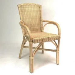 Frank-Flechtwaren Rattan Stuhl, Natur Lackiert, Korbsessel, Korbstuhl, Rattansessel, Rattanstuhl
