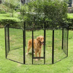 FEANDREA Welpenauslauf 8-Eck XXL Hundegehege Laufgitter Welpenfreigehege Laufstall Zaun Gitter Welpen Hasen Kaninchen Schwarz PPK81H -Garten- & Gewächshäuser Geschäft 17d0697244f19fc7d445c938b3c631cf