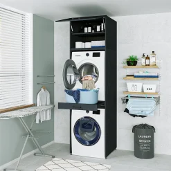 Roomartstore.de Roomart - Waschmaschinenschrank Für Trockner & Waschmaschine - Mit Ausziehbrett - Weiß - Schwarz Eiche: Weiß / + Ohne Klappschrank 53 Roomartstore.de Roomart - Waschmaschinenschrank Für Trockner & Waschmaschine - Mit Ausziehbrett - Weiß - Schwarz Eiche: Weiß / + Ohne Klappschrank -Garten- & Gewächshäuser Geschäft 17d7a6c817210d03533aff12a9fc169b