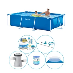 Intex Frame Pool Rechteckig 260x160x65 Cm - 6-teilig - Pool Combi Deal