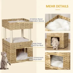 Pawhut Katzenhöhle Aus Rattan Katzenkorb Mit Kratzstamm 3-stöckiges Katzenbett Katzenhöhle Katzenturm Mit 3 Kissen Liegedach Sisal Natur 40 X 40 X 70 Cm 15 Pawhut Katzenhöhle Aus Rattan Katzenkorb Mit Kratzstamm 3-stöckiges Katzenbett Katzenhöhle Katzenturm Mit 3 Kissen Liegedach Sisal Natur 40 X 40 X 70 Cm -Garten- & Gewächshäuser Geschäft 180a8a316551b0a984dffb98c62e4c00