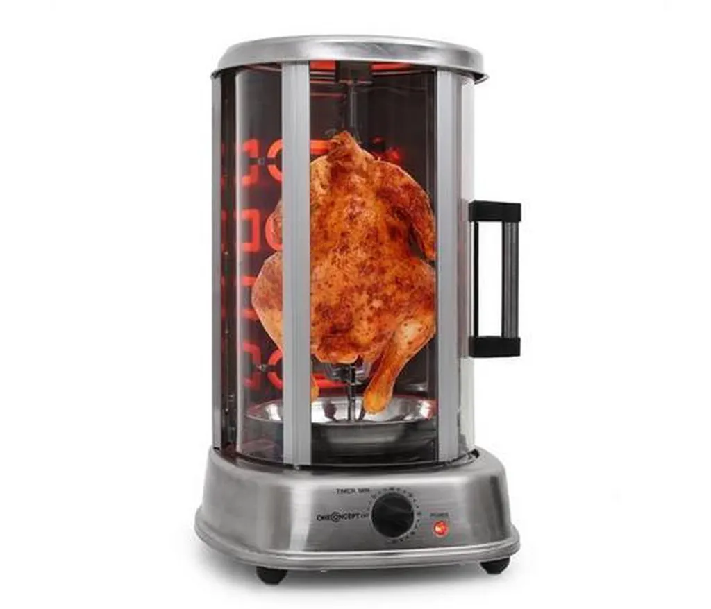 OneConcept Kebap Master Pro - Dönergrill, Hähnchengrill, Gyrosgrill, Vertikalgrill, Drehgrill Mit Drehspieß, Elektro-/ Tischgrill Für Zu Hause, Max. 1500 Watt, 360° Hitzeverteilung, Silber 5 OneConcept Kebap Master Pro - Dönergrill, Hähnchengrill, Gyrosgrill, Vertikalgrill, Drehgrill Mit Drehspieß, Elektro-/ Tischgrill Für Zu Hause, Max. 1500 Watt, 360° Hitzeverteilung, Silber – Bild 5