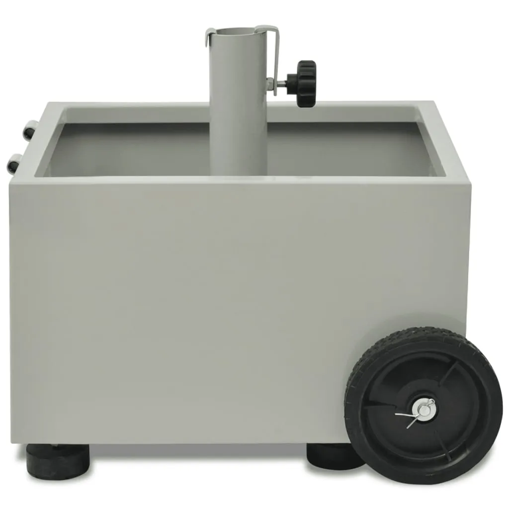 VidaXL Bepflanzbarer Sonnenschirmständer Blumentopf Grau 4 VidaXL Bepflanzbarer Sonnenschirmständer Blumentopf Grau – Bild 4