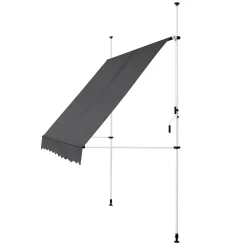 Juskys Klemmmarkise 250 X 120 Cm Mit Handkurbel - Markise Ohne Bohren - Höhenverstellbar, UV-beständig & Wasserabweisend - Balkonmarkise Balkon Grau -Garten- & Gewächshäuser Geschäft 182b26a532aa701537120481d3ee05ce