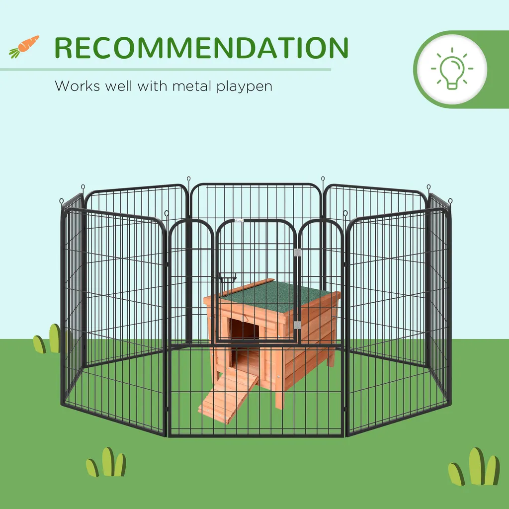 PawHut Kleintierstall Kleintierhaus Kleintierkafig Tierstall Mit Aufklappbares Asphaltdach Rampe Katzenhaus Tannenholz Natur+Grün 51 X 42 X 43 Cm 7 PawHut Kleintierstall Kleintierhaus Kleintierkafig Tierstall Mit Aufklappbares Asphaltdach Rampe Katzenhaus Tannenholz Natur+Grün 51 X 42 X 43 Cm – Bild 7