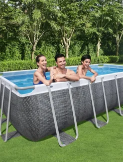 Bestway Power Steel™ Frame Pool Komplett-Set, Eckig, Mit Filterpumpe, Sicherheitsleiter & Abdeckplane 549 X 274 X 122 Cm, Schwimmbecken, Schwimmen, Pools -Garten- & Gewächshäuser Geschäft 1870fb11ea2e54472449a50eb9d27f14