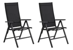 COUNTRYSIDE® Hochlehner Houston Aluminium, Schwarz/anthrazit 2er Set