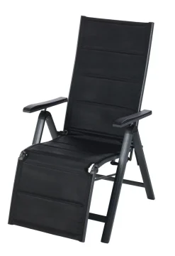 Countryside® Aluminium Relaxsessel, 7-fach Verstellbare Rückenlehne, Zusammenklappbar, Mit Fußstütze, Wetter- Und UV-beständig, Maße: Ca. 61,5 X 77,5 X 112,5 Cm (B X T X H)