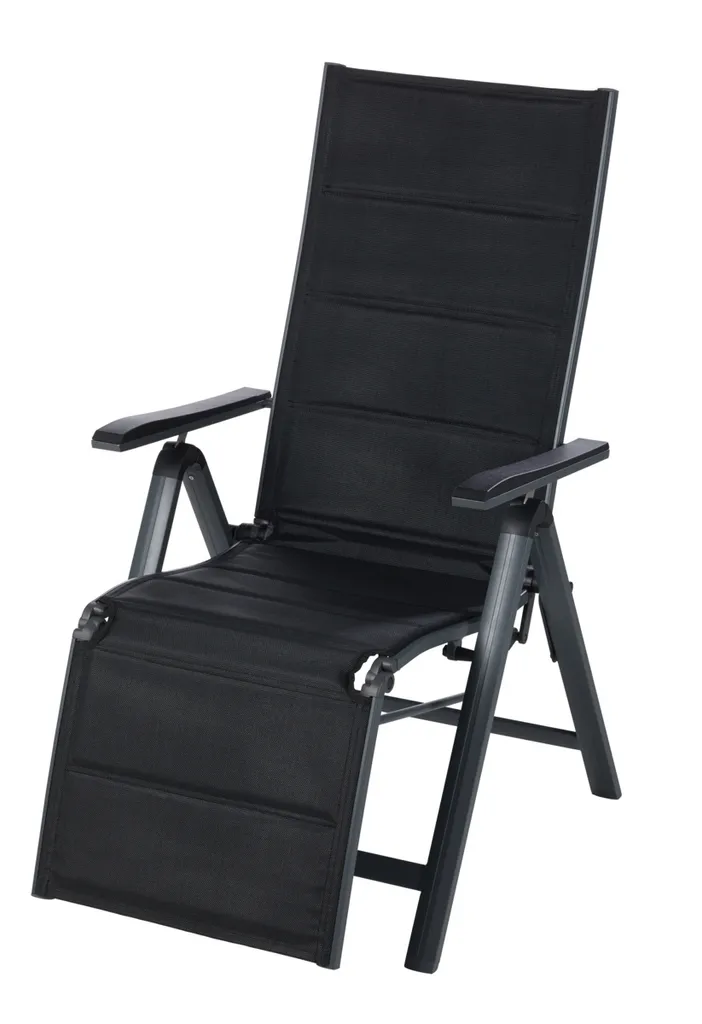 Countryside® Aluminium Relaxsessel, 7-fach Verstellbare Rückenlehne, Zusammenklappbar, Mit Fußstütze, Wetter- Und UV-beständig, Maße: Ca. 61,5 X 77,5 X 112,5 Cm (B X T X H) 1 Countryside® Aluminium Relaxsessel, 7-fach Verstellbare Rückenlehne, Zusammenklappbar, Mit Fußstütze, Wetter- Und UV-beständig, Maße: Ca. 61,5 X 77,5 X 112,5 Cm (B X T X H)